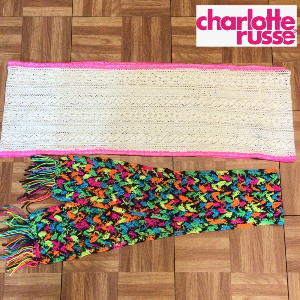 (2) Charlotte Russe & Handmade Crocheted Scarfs